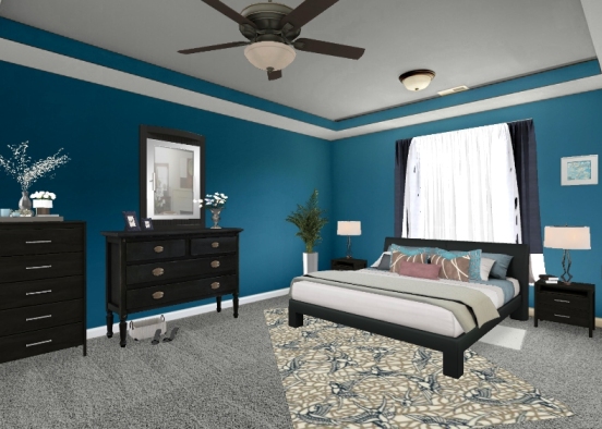 Bold bedroom Design Rendering