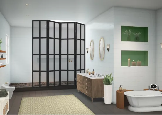 Eco-friendly bathroom Design Rendering