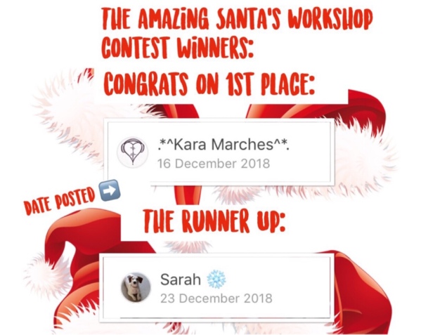 Santa’s Workshop Contest Winners!
