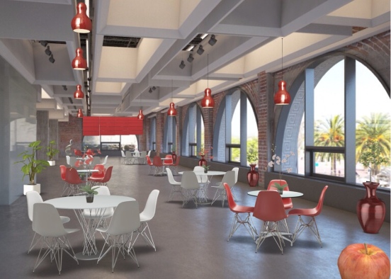 Red Apple Cafe Design Rendering