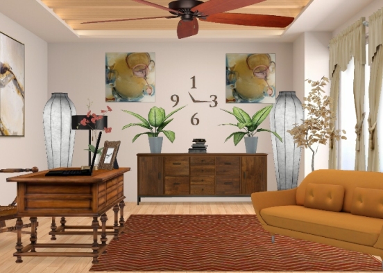 Welcome to my home office, have a seat. Design Rendering