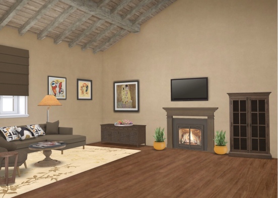 unfinished Livingroom  Design Rendering