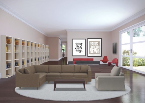 humongous living room  Design Rendering