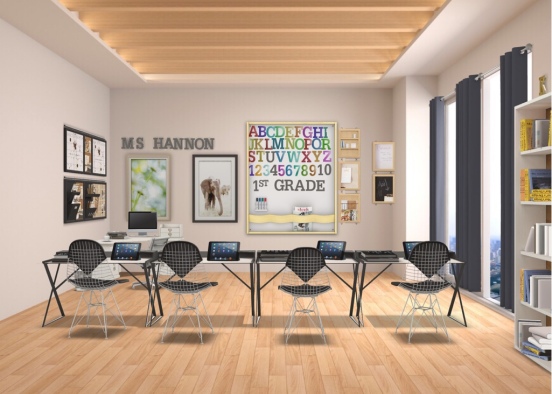 1st Grade Classroom  Design Rendering