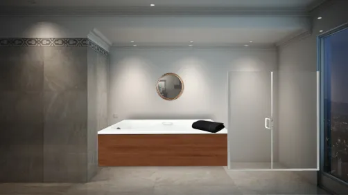 One wall bath