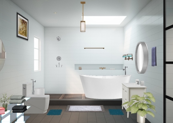 Sparkling bathroom Design Rendering