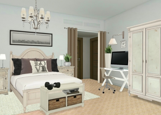 Old but cute desgin bedroom Design Rendering