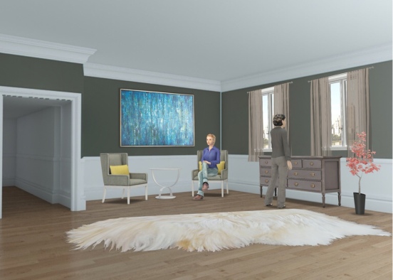 sitting room Design Rendering