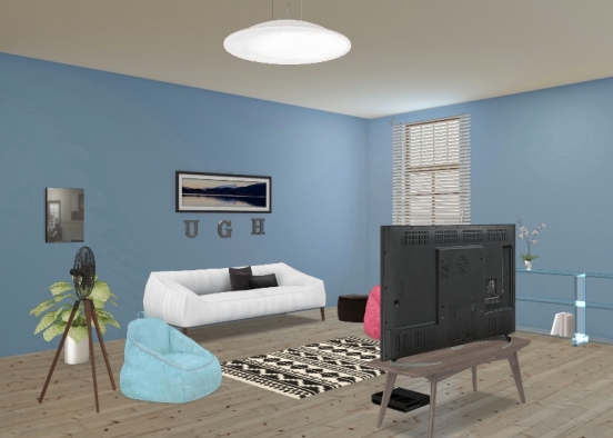 Dream simple Living room Design Rendering
