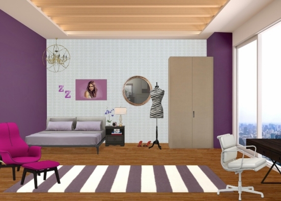 Lilla ung værelse  Design Rendering