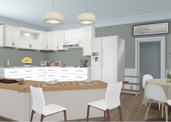 Homey kitchen Design Rendering