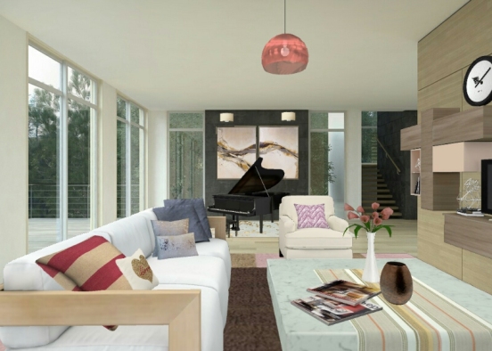1. Living room Design Rendering