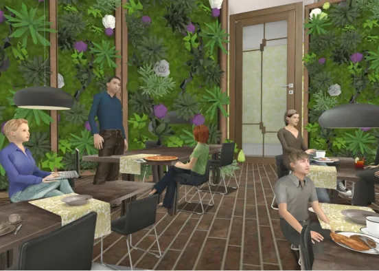 green dream cafe  Design Rendering