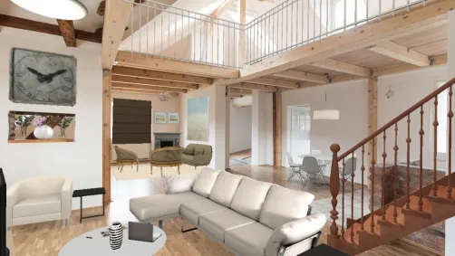 Downstairs with Railing