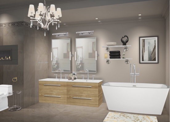 Salle de bain de luxe  Design Rendering