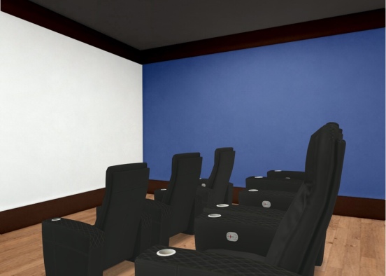 Sala de cine en casa Design Rendering