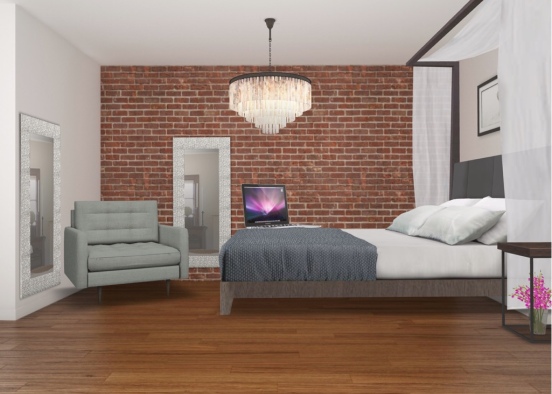 Basement bedroom Design Rendering
