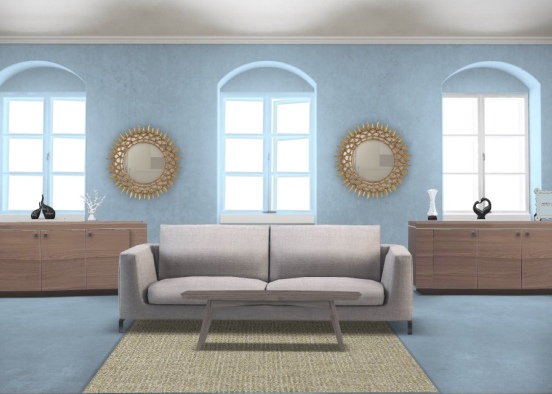 blue living room design #1 Design Rendering
