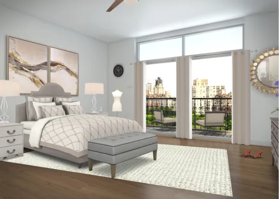Elegant NYC Bedroom Design Rendering