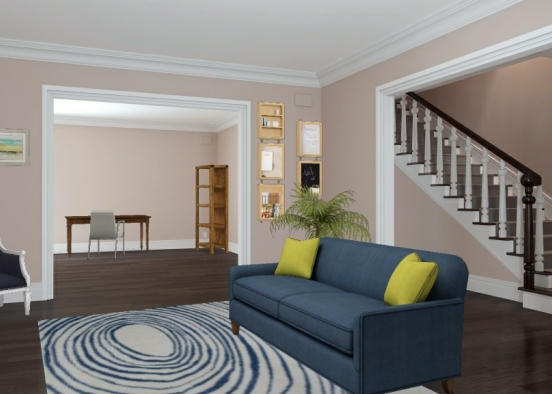 Living room/ Office Design Rendering
