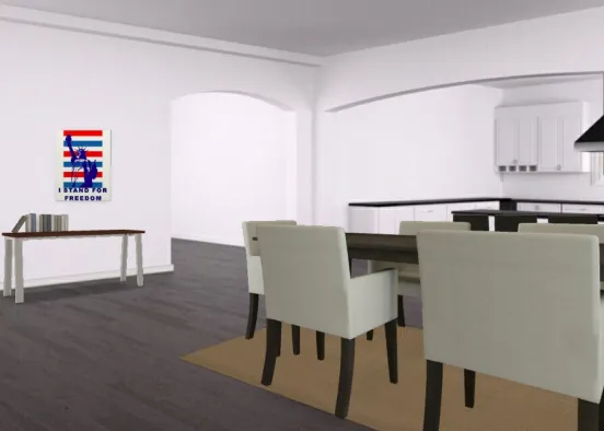 The Simple Dining Room Design Rendering