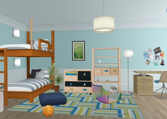 Bedroom for the growing up guys😎👆 Design Rendering