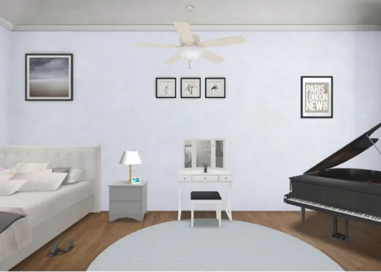 Lilac Bedroom Design Rendering