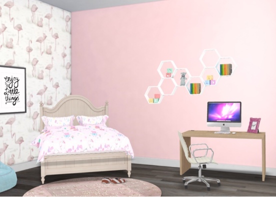 little girls bedroom  Design Rendering
