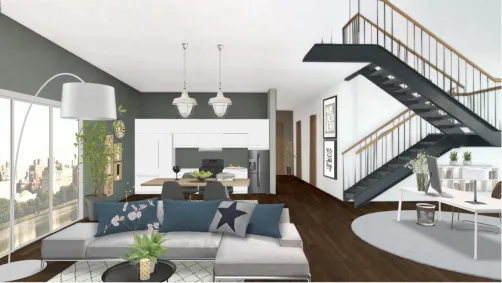 #homestyler #livingroom #diningroom #kitchen #office 