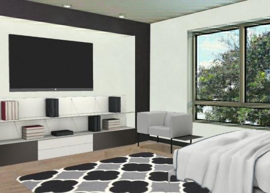 BNW Grey Bedroom Design Rendering