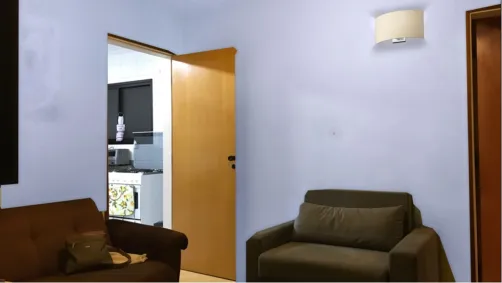 sala íntima azul