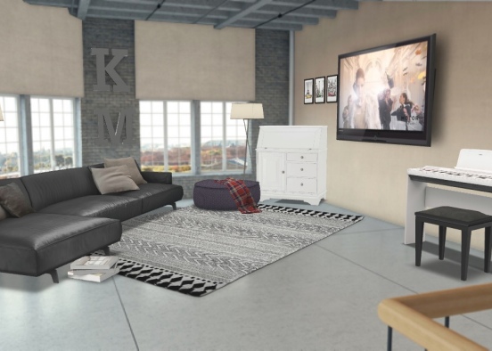 Kinsley’s living room apartment  Design Rendering