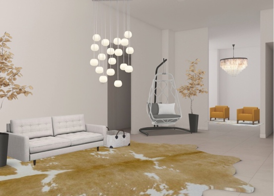 tan sitting room Design Rendering