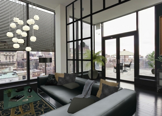 Project - Living Room Design Rendering