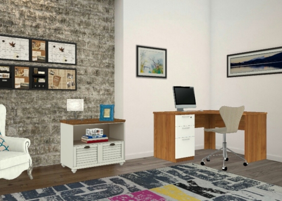 Office with comfort Design Rendering