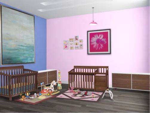 baby boy and girl room