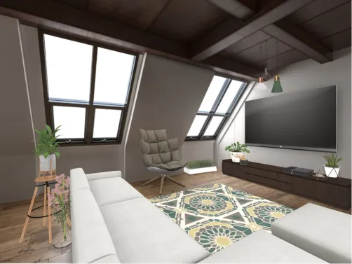mini living room in London,England