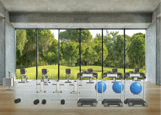 the gym room and it’s done  Design Rendering
