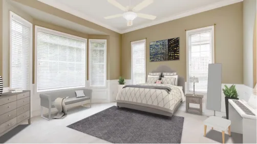 Modern Cozy Cream Bedroom