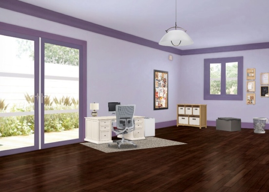 Home office (purple) Design Rendering
