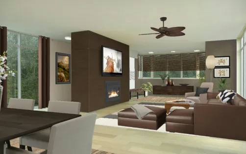 Warm living room