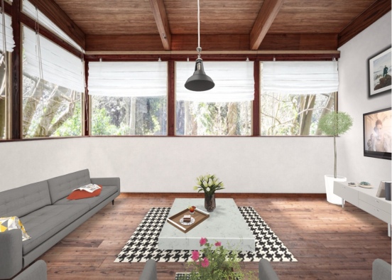 modern style living room  Design Rendering