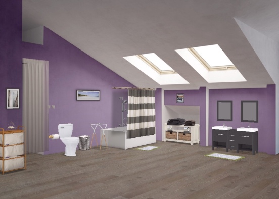 badkamer met veel licht  Design Rendering