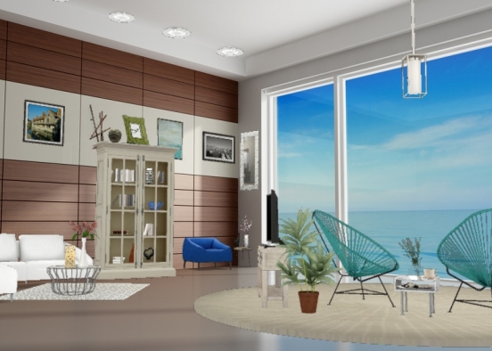 Oceanside Livingroom  Design Rendering