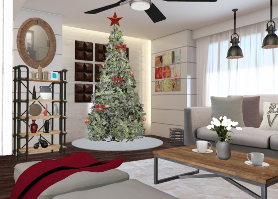 Industrial Country Christmas  Design Rendering
