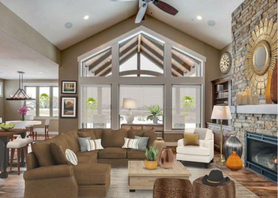 Ranch style living Design Rendering