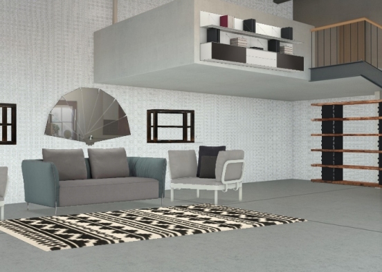 Elegant family room Design Rendering