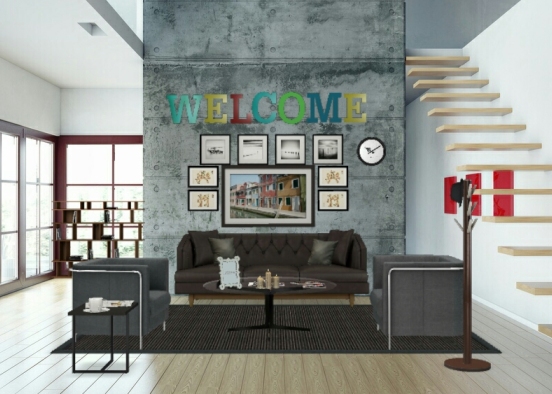 Sala de estar - Livingroom Design Rendering