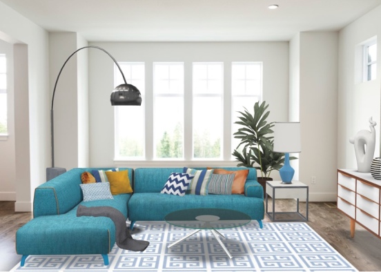 Samuel Mitchell Interiors - Living Room Design Rendering