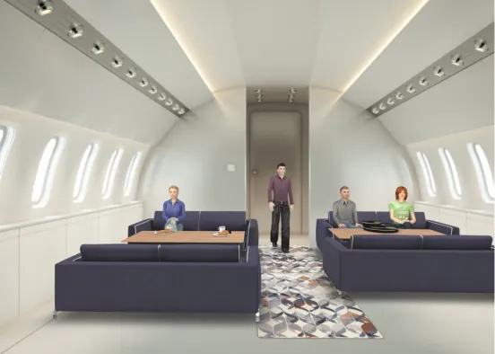 if planes ✈️ had a dining rooms Design Rendering